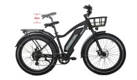 E-Bike HIMIWAY CRUISER "Terrain" 26 Zoll Schimano 7 Gang Samsung Batterie 48V 17.5Ah   /schwarz/